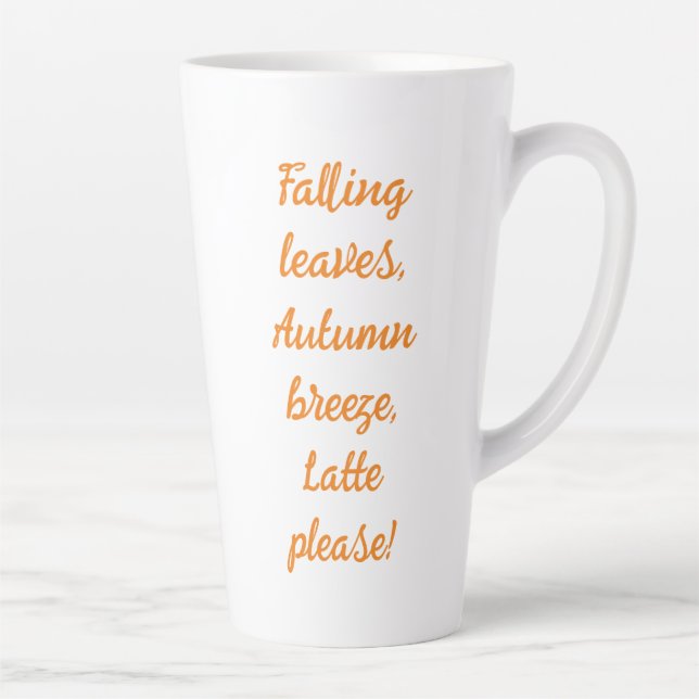 Fallende Blätter Herbstwind Latte Bitte Tasse (Rechts)