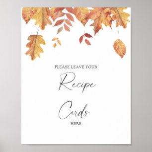 Fallende Blätter - Ihre Rezeptkarte hier Poster