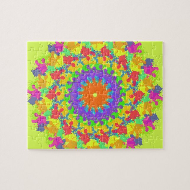 Fallende Blätter im Herbst (Abstrakte Kunst) Puzzle (Horizontal)