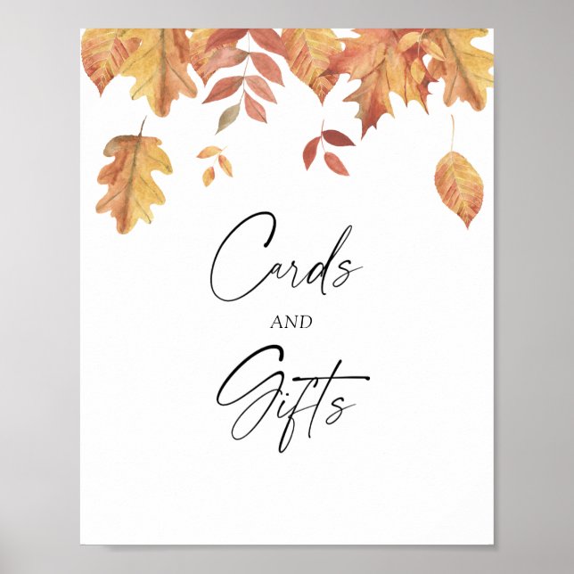 Fallende Blätter - KARTEN UND GIFTS-Plakat Poster (Vorne)