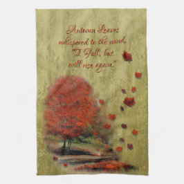 Fallende Blätter Landschaft Geschirrtuch