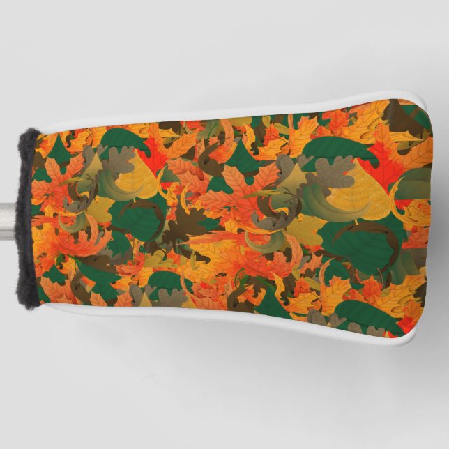 Fallende Blätter Muster für Herbst Golf Headcover (Vorderseite)