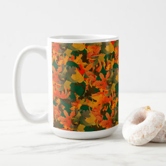 Fallende Blätter Muster für Herbst Kaffeetasse