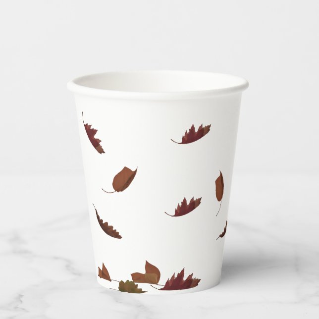 Fallende Blätter Pappbecher (Vorderseite)