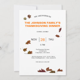 Fallende Blätter Party Einladung