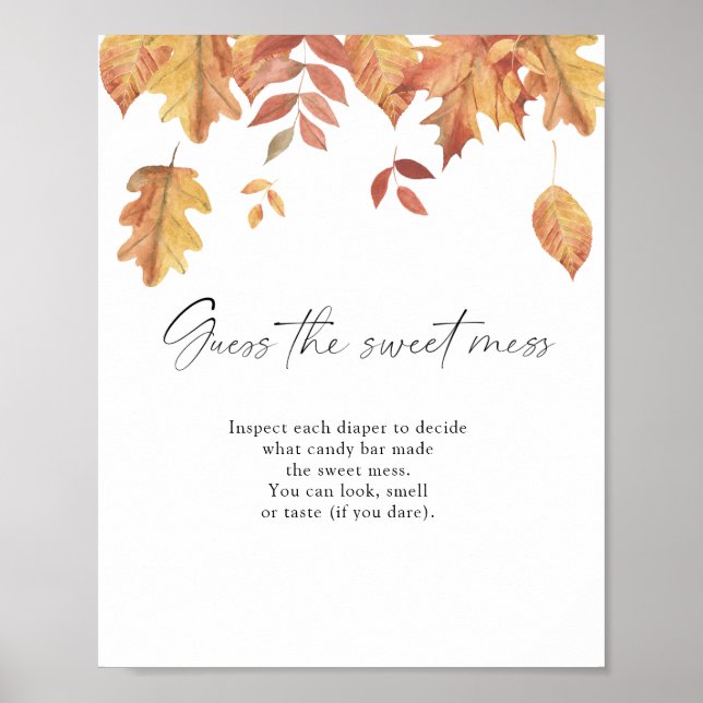 Fallende Blätter - raten Sie mal vom süßen Schlama Poster (Vorne)