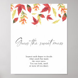 Fallende Blätter - raten Sie mal vom süßen Schlama Poster