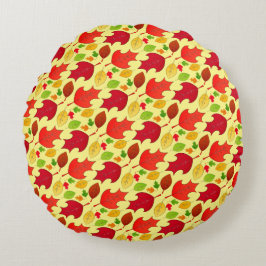 Fallende Blätter Rundes Kissen