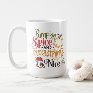 Fallende Blätter und Whimsical Pumpkins Kaffeetasse