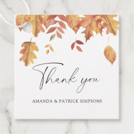 Fallende Blätter - Vielen Dank Geschenkanhänger