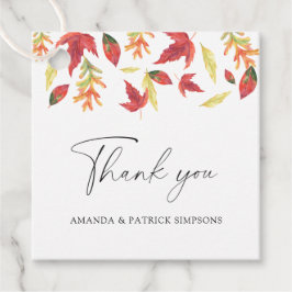 Fallende Blätter - Vielen Dank Geschenkanhänger