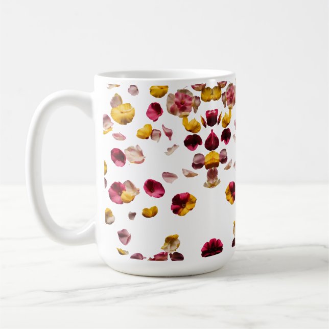 Fallende Blume Petals - Klassische Tasse 15 oz (Links)