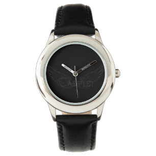 Fallende Castiel mit Flügeln schwarz Armbanduhr
