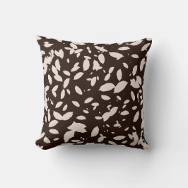 Fallende Foliage Black & White Throw Kissen