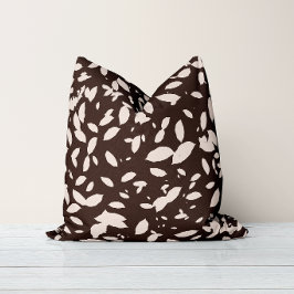 Fallende Foliage Black & White Throw Kissen