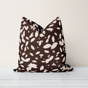 Fallende Foliage Black & White Throw Kissen