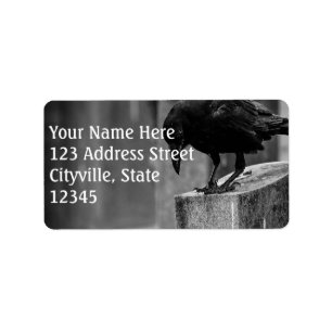Fallende Friedhof-Crow Adressaufkleber