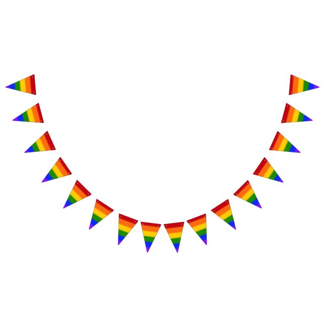 Fallende Gay Pride Flag v2 Wimpelkette (Alle)