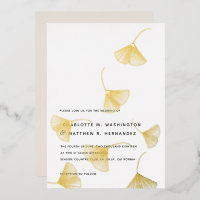 Fallende Gold Ginkgo Blätter Hochzeit im Herbst