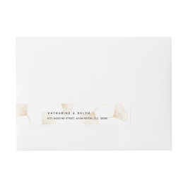 Fallende Gold Ginkgo Blätter Wraparound Label