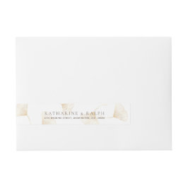 Fallende Gold Ginkgo Blätter Wraparound Label