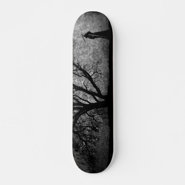 Fallende grimmige Sensenmann Urkunst Grenzen zwisc Skateboard (Vorne)