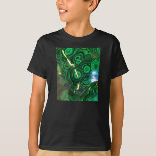Fallende grüne, wirbelnde Steine T-Shirt