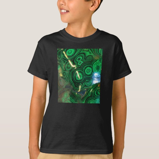 Fallende grüne, wirbelnde Steine T-Shirt (Vorderseite)
