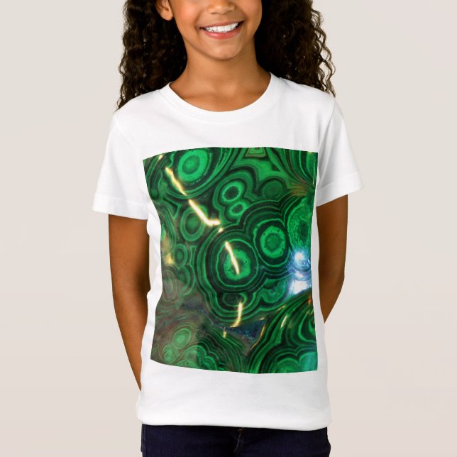 Fallende grüne, wirbelnde Steine T-Shirt (Vorderseite)