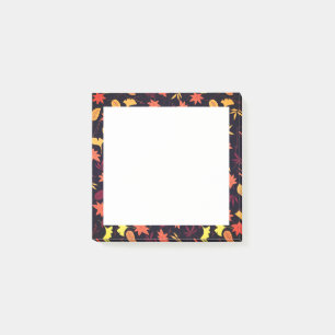 Fallende Herbst verlässt Gerahmte Post it Notes Post-it Klebezettel