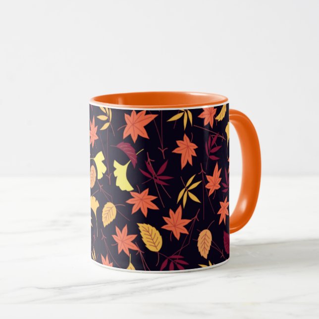 Fallende Herbstblätter - Schöne Jahreszeit - Tasse (VorderseiteRechts)