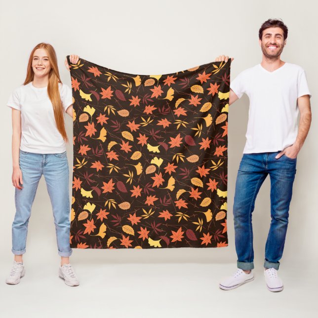 Fallende Herbstrückgänge Fleecedecke (Beispiel)