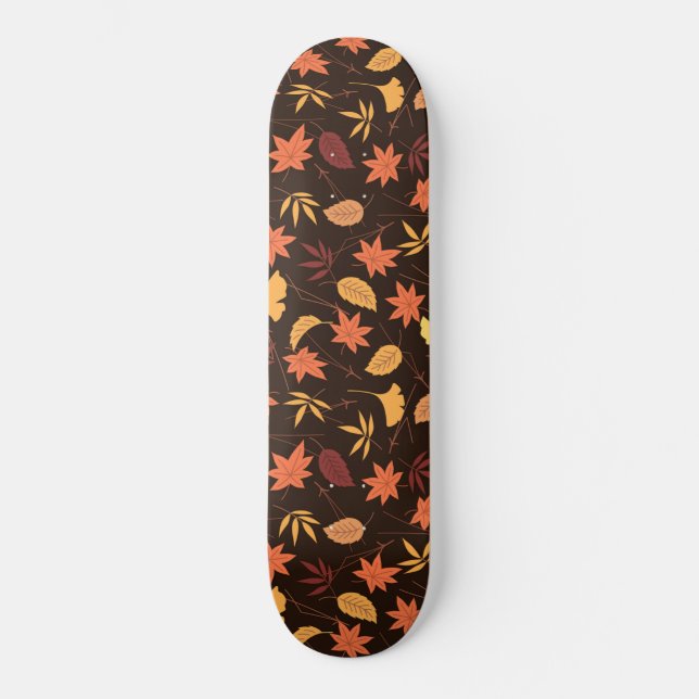 Fallende Herbstuntergänge lassen Skateboard (Vorderseite)