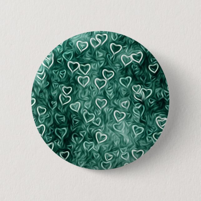Fallende Herzen - Aquamarin Button (Vorderseite)