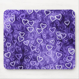 Fallende Herzen - Lila Mousepad