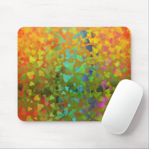Fallende Herzen Orange Mousepad