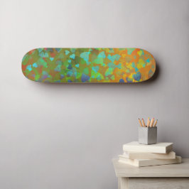 Fallende Herzen Orange Skateboard