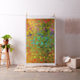 Fallende Herzen Orange Stoff