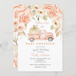 Fallende in Liebe Pfirsichdusche Einladung