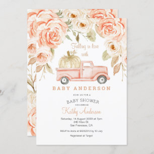 Fallende in Liebe Pfirsichdusche Einladung