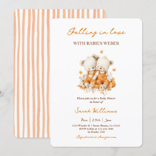Fallende in Liebe Twins Baby Dusche Einladung