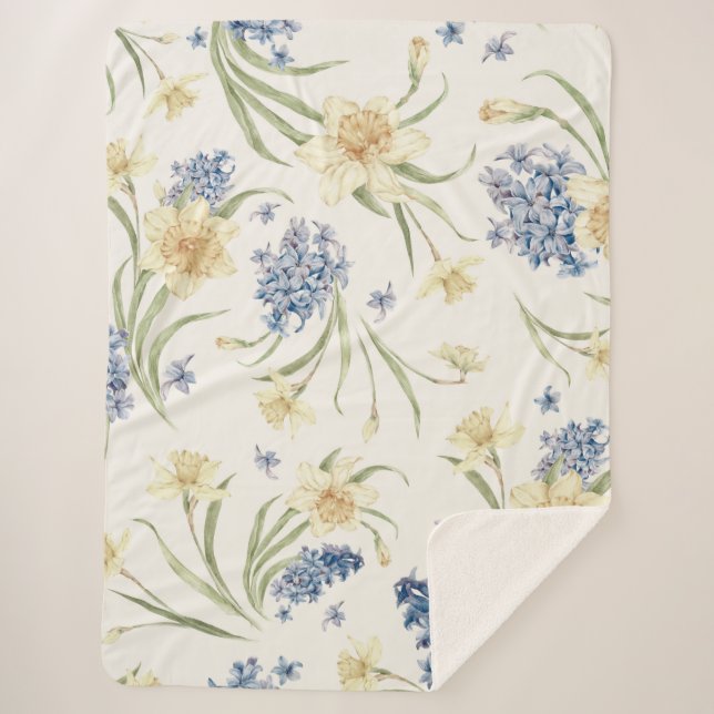 Fallende leichte Blüte I Sherpa Blanket Fall Flora Sherpadecke (Vorderseite)