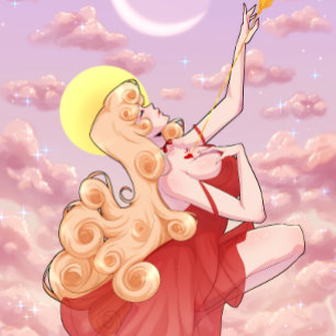 Fallende Liebe - Matte Poster