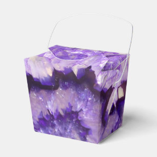 Fallende Lila Agate Geode Geschenkschachtel