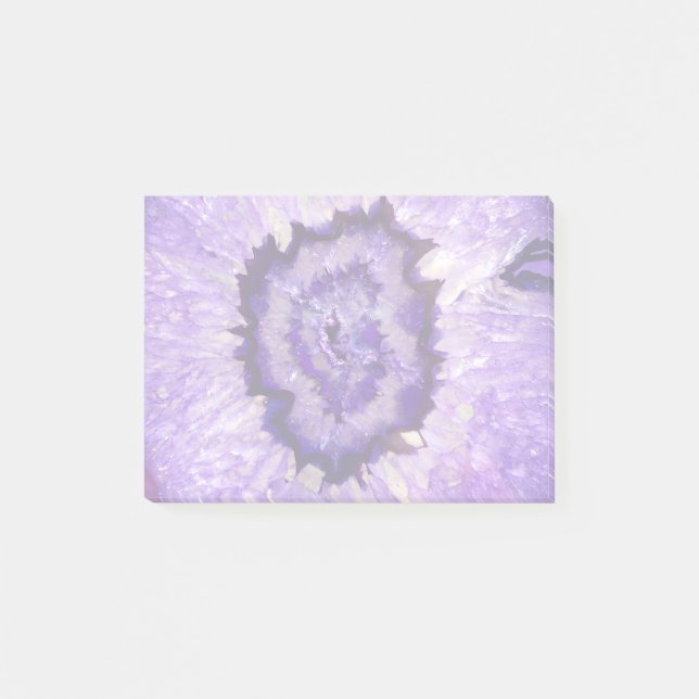 Fallende Lila Agate Geode Post-it Klebezettel (Vorderseite)