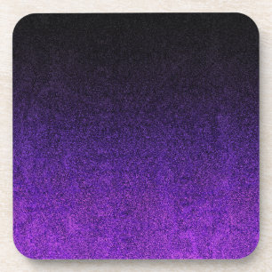 Fallende Lila und schwarze Glitzer-Gradient Getränkeuntersetzer