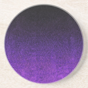 Fallende Lila und schwarze Glitzer-Gradient Untersetzer