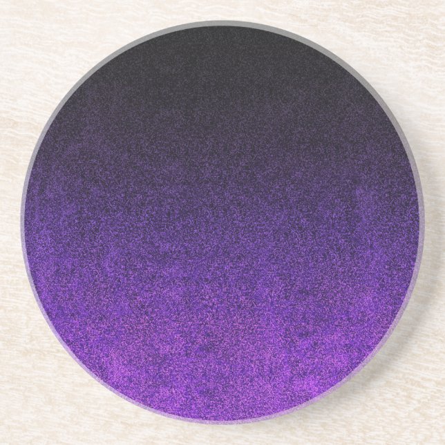 Fallende Lila und schwarze Glitzer-Gradient Untersetzer (Vorne)