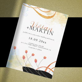 Fallende Melody Poetic Watercolor Floral Wedding Einladung