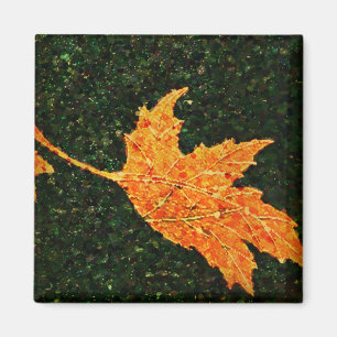 Fallende Ölgemälde aus Blättern Magnet